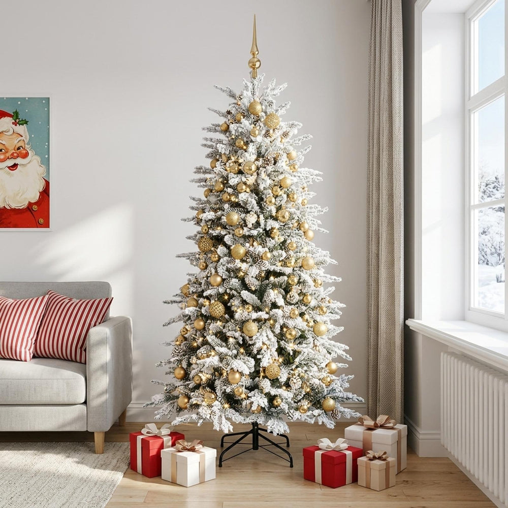 vidaXL Artificial Christmas Tree with Bauble 180 cm 300 LEDs