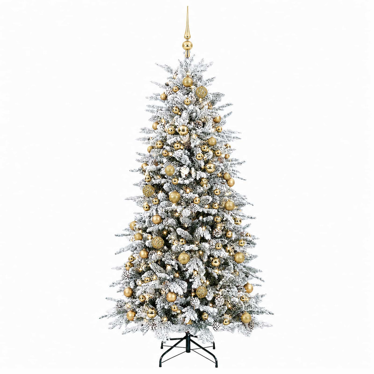 vidaXL Artificial Christmas Tree with Bauble 180 cm 300 LEDs 4