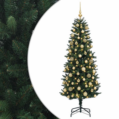 vidaXL Artificial Christmas Tree with Bauble 240 cm 300 LEDs 2