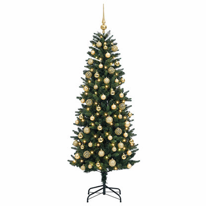 vidaXL Artificial Christmas Tree with Bauble 240 cm 300 LEDs 4