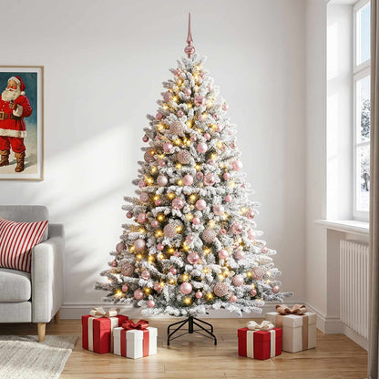 vidaXL Artificial Christmas Tree with Bauble 240 cm 300 LEDs 1