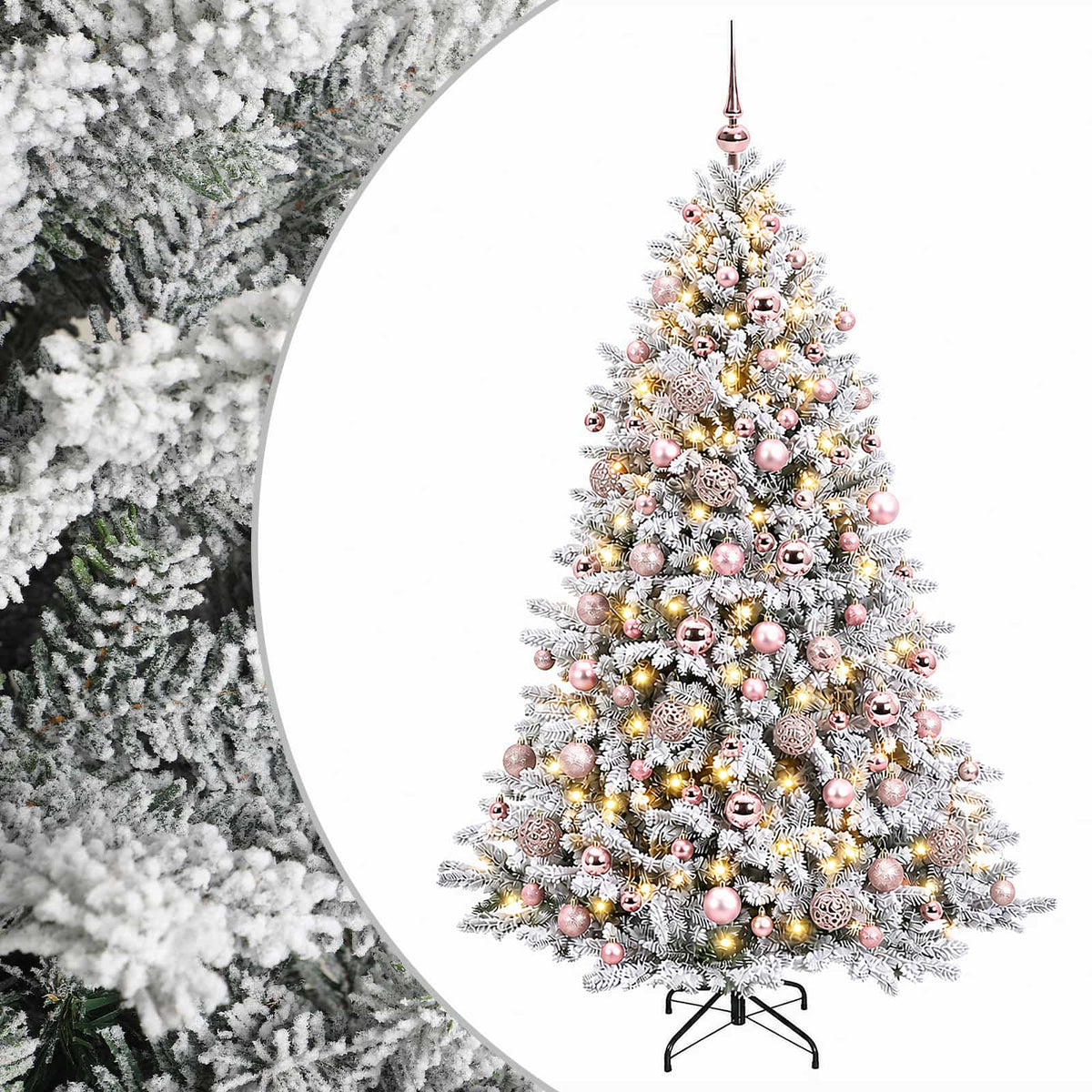 vidaXL Artificial Christmas Tree with Bauble 240 cm 300 LEDs 2