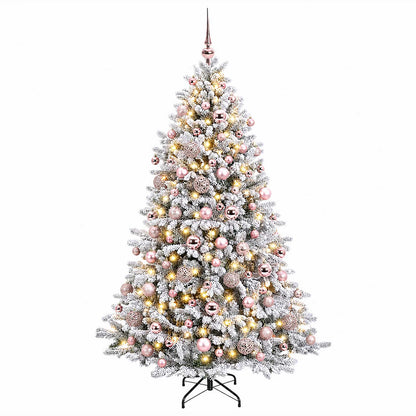 vidaXL Artificial Christmas Tree with Bauble 240 cm 300 LEDs 4