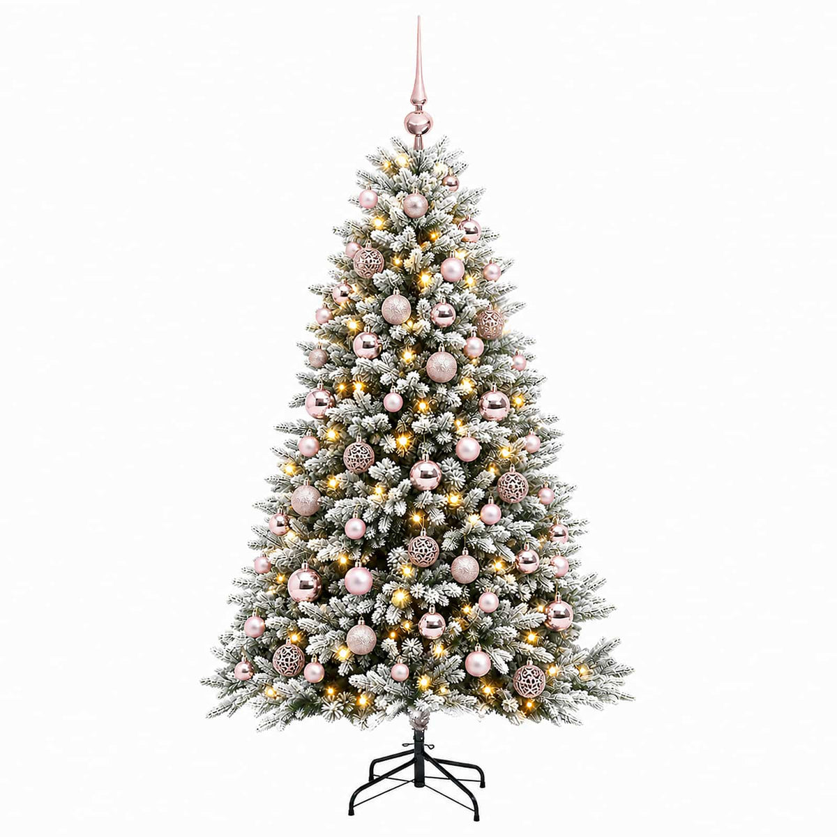 vidaXL Artificial Christmas Tree with Bauble 180 cm 300 LEDs 4