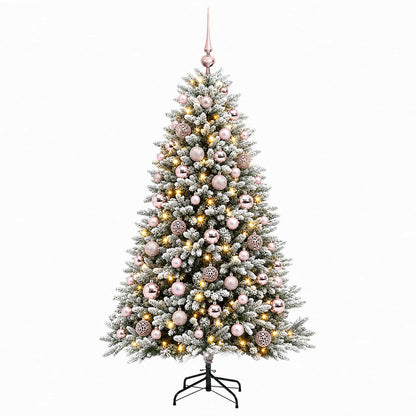 vidaXL Artificial Christmas Tree with Bauble 180 cm 300 LEDs 4