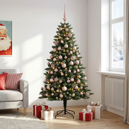vidaXL Artificial Christmas Tree with Bauble 210 cm 300 LEDs 3
