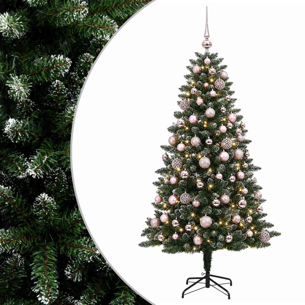 vidaXL Artificial Christmas Tree with Bauble 210 cm 300 LEDs 2