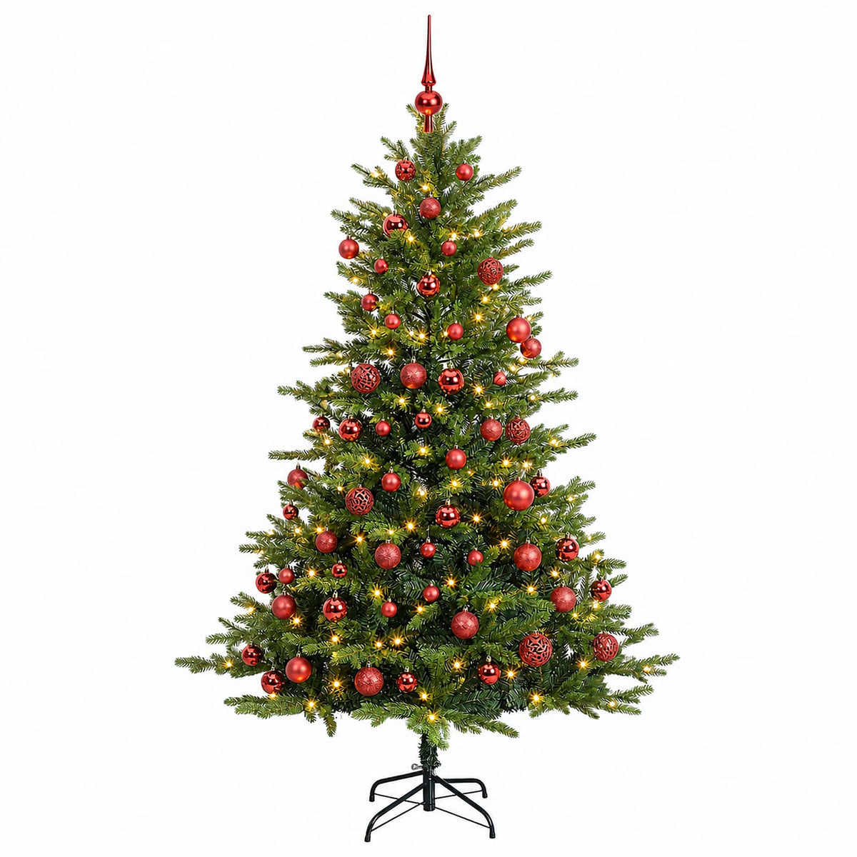 vidaXL Artificial Christmas Tree with Bauble 180 cm 300 LEDs 4