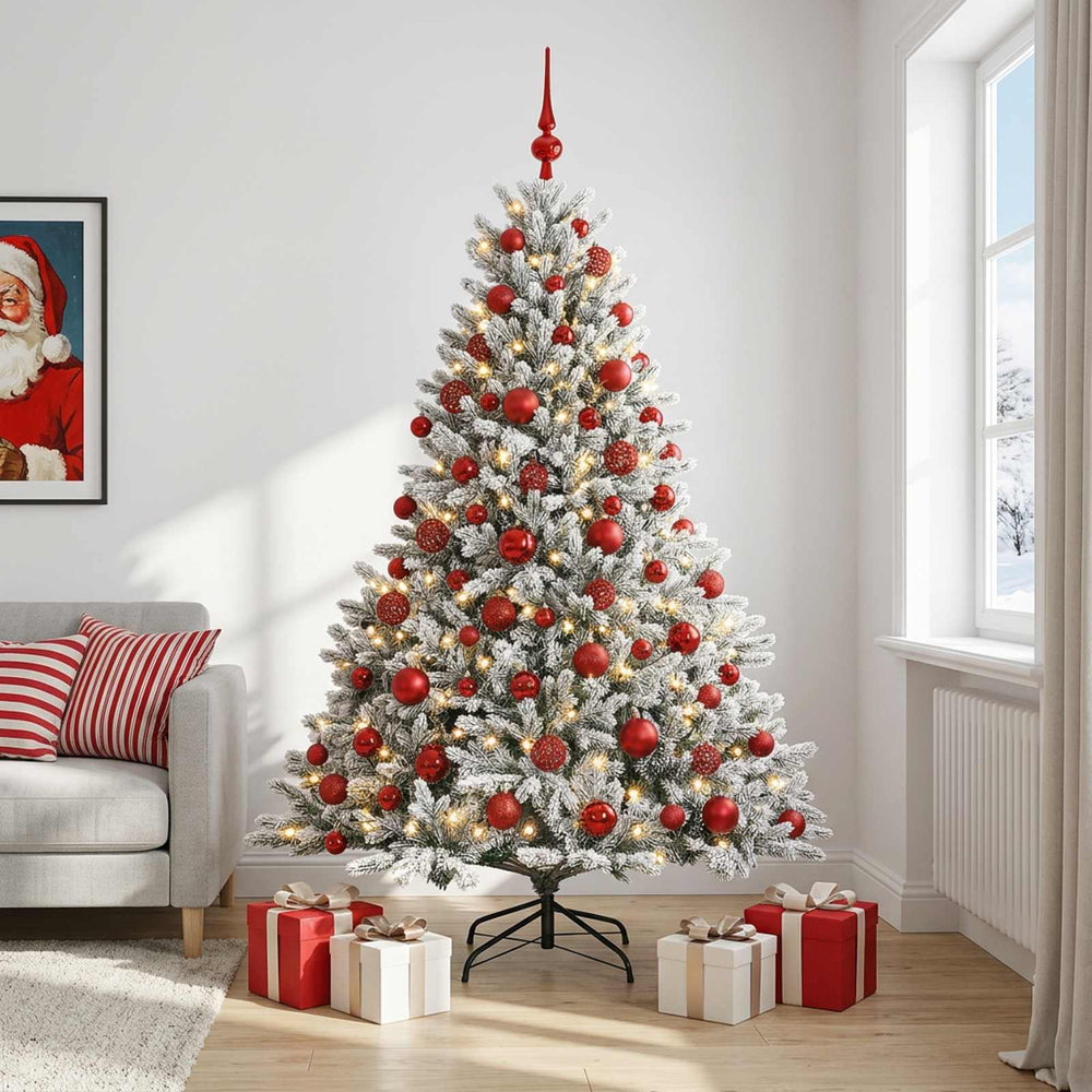 vidaXL Artificial Christmas Tree with Bauble 240 cm 300 LEDs