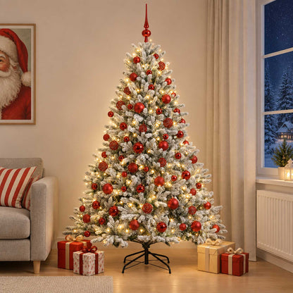 vidaXL Artificial Christmas Tree with Bauble 240 cm 300 LEDs 3
