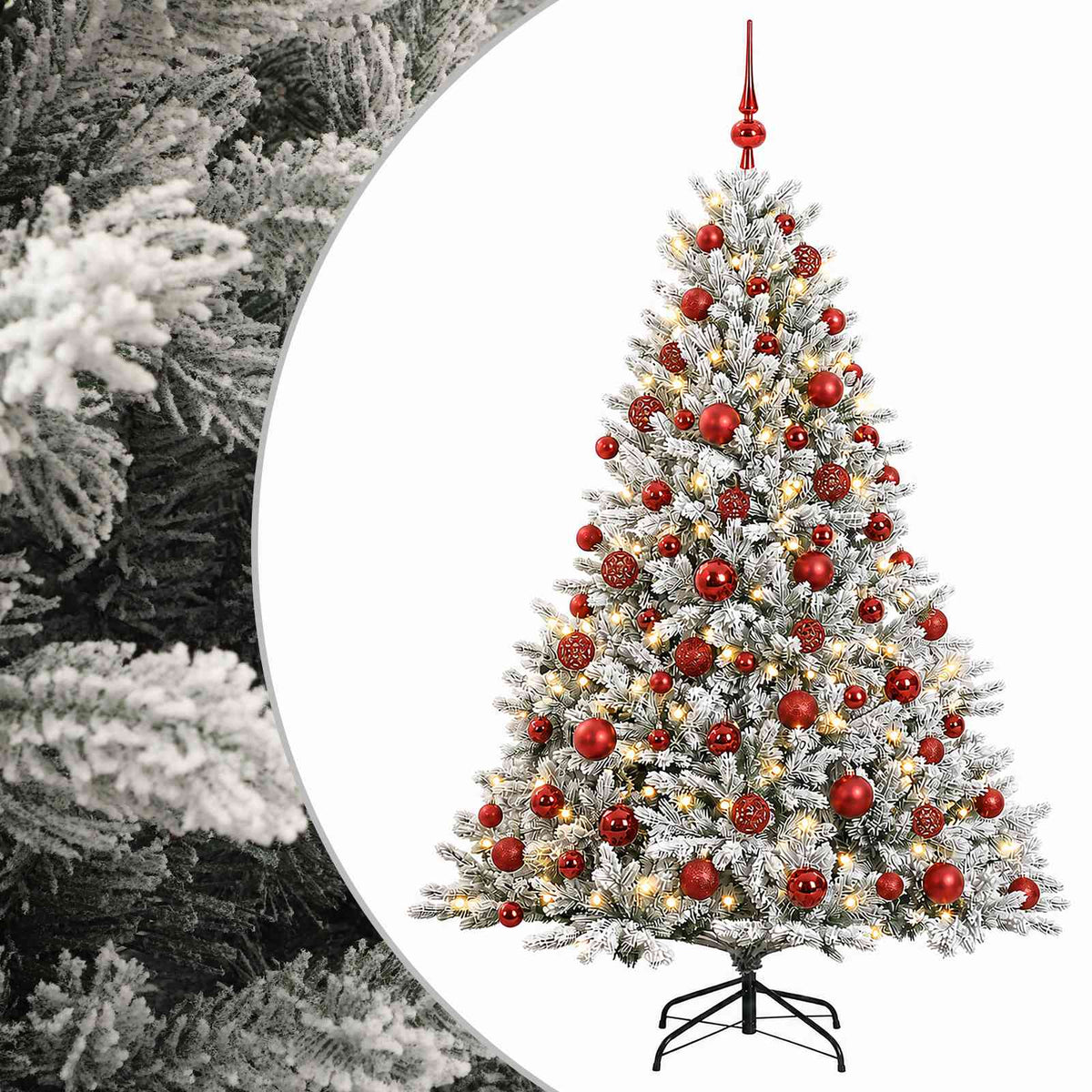 vidaXL Artificial Christmas Tree with Bauble 240 cm 300 LEDs 2