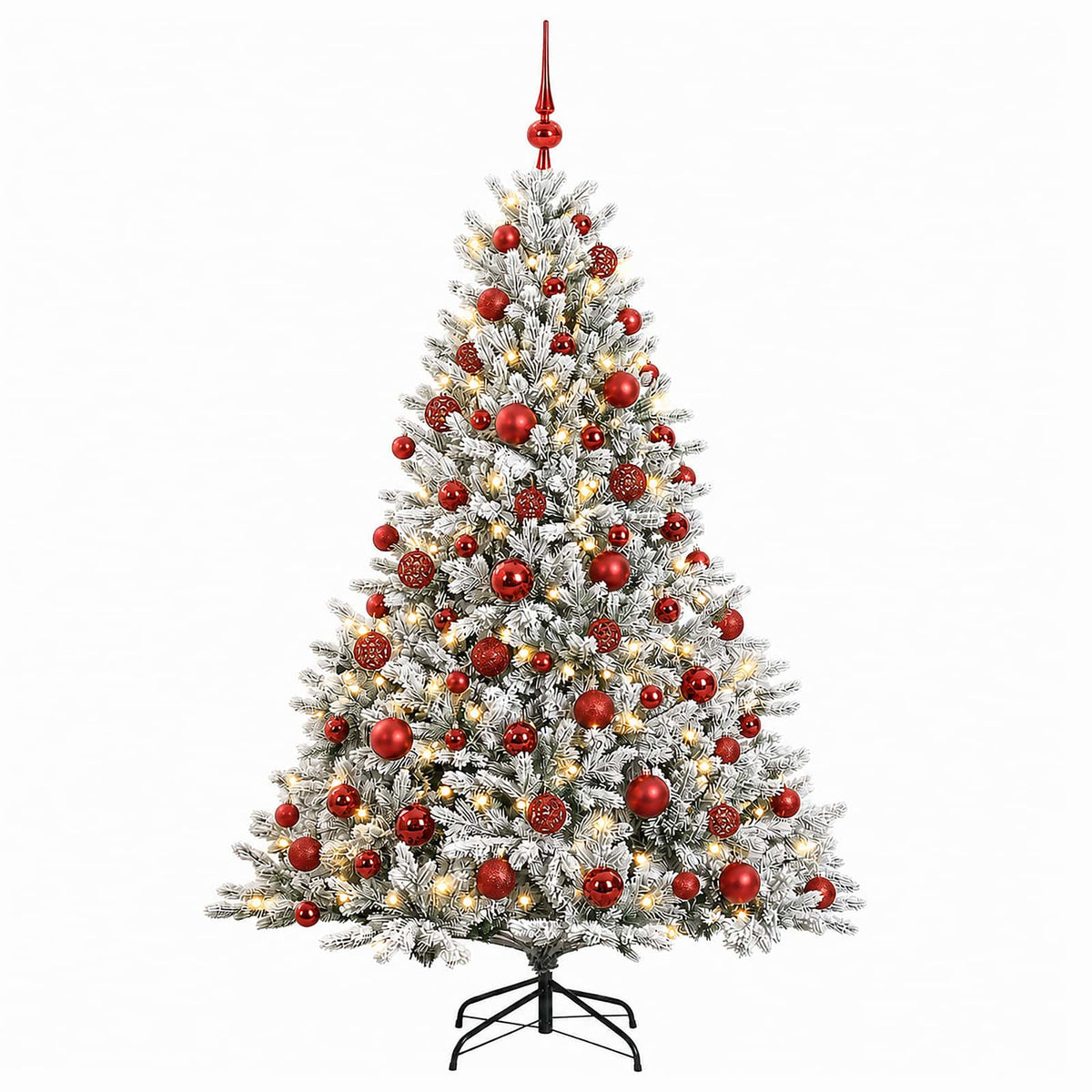 vidaXL Artificial Christmas Tree with Bauble 240 cm 300 LEDs 4