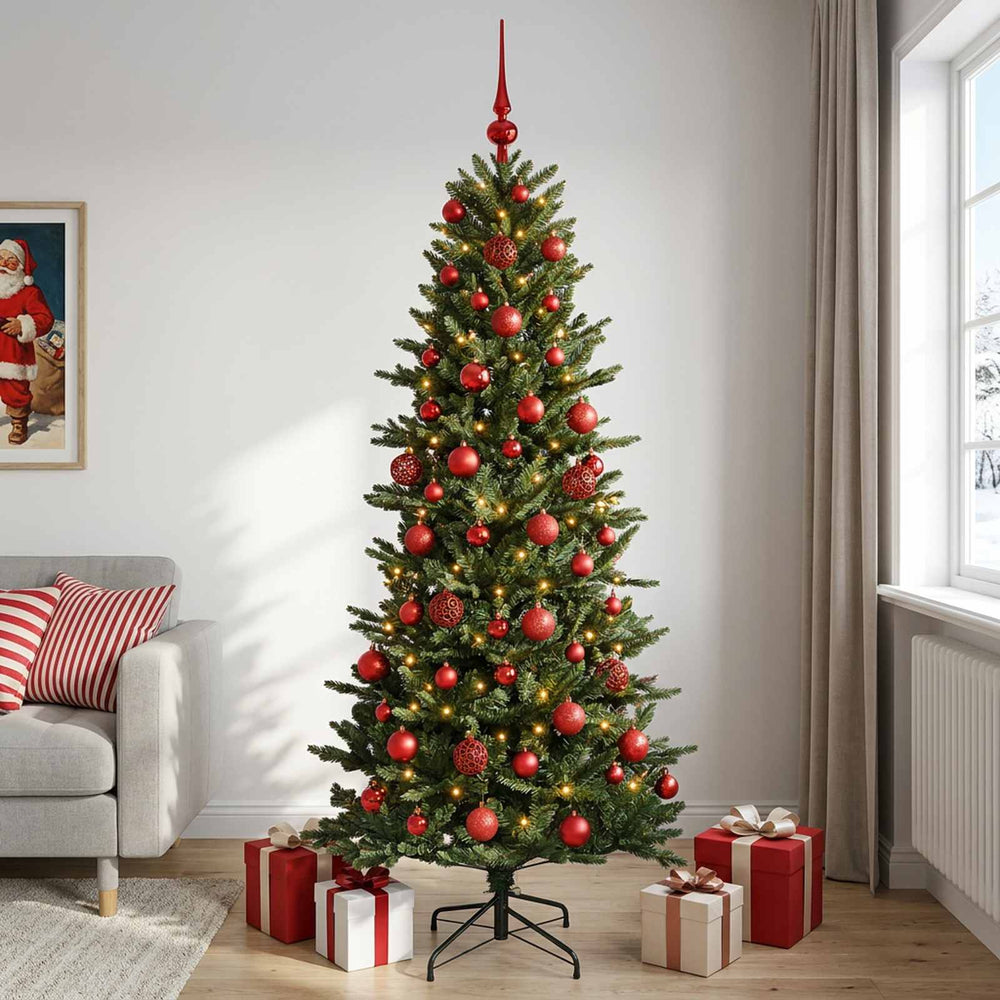 vidaXL Artificial Christmas Tree with Bauble 180 cm 300 LEDs