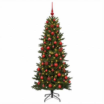 vidaXL Artificial Christmas Tree with Bauble 180 cm 300 LEDs 4