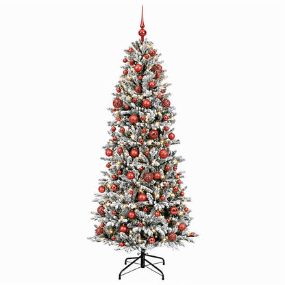vidaXL Artificial Christmas Tree with Bauble 180 cm 300 LEDs 4