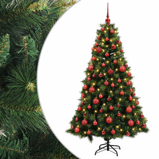 vidaXL Artificial Christmas Tree with Bauble 240 cm 300 LEDs 2