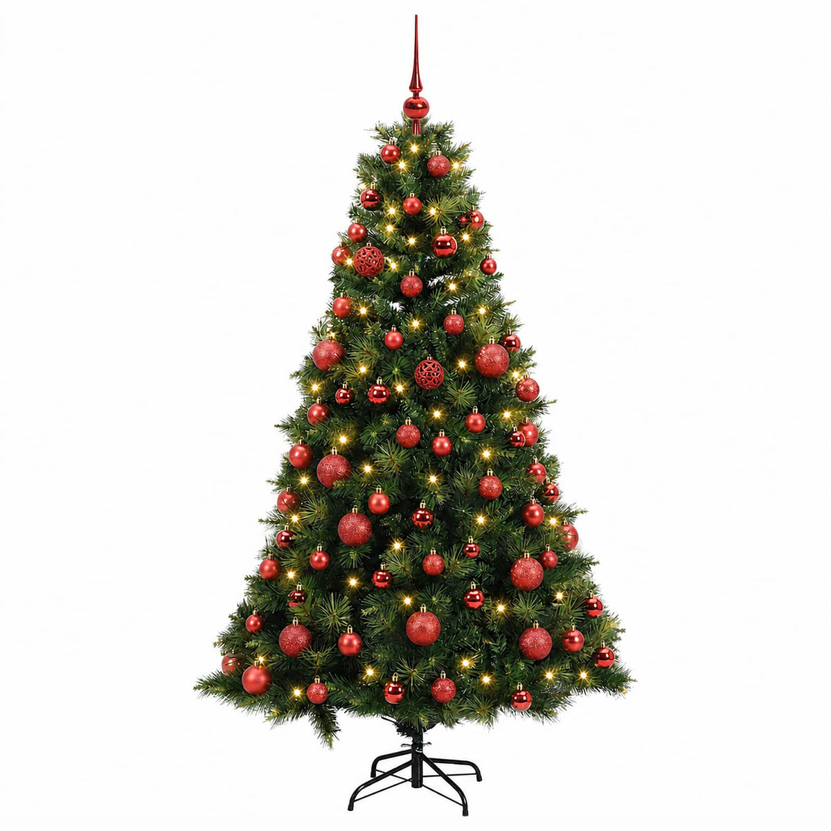 vidaXL Artificial Christmas Tree with Bauble 240 cm 300 LEDs 4