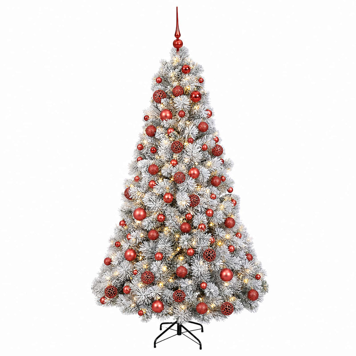 vidaXL Artificial Christmas Tree with Bauble 240 cm 300 LEDs 4