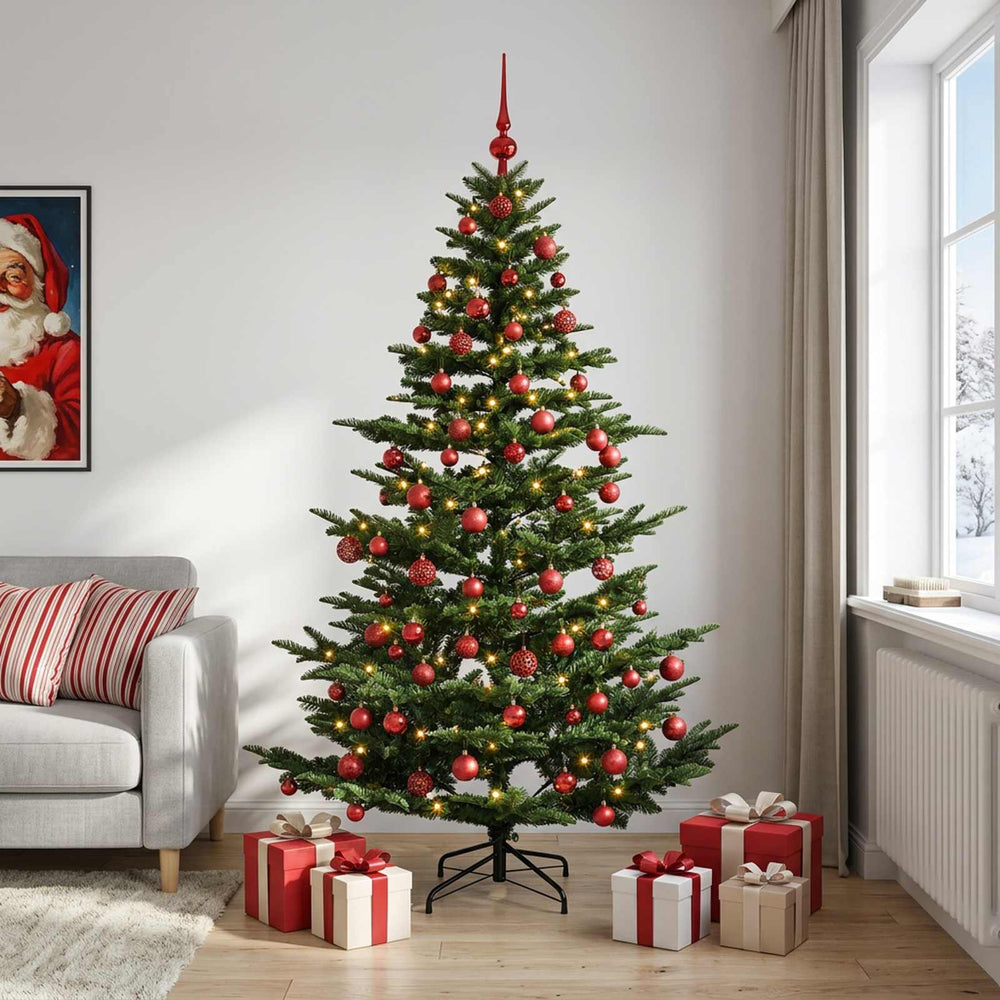 vidaXL Artificial Christmas Tree with Bauble 180 cm 300 LEDs