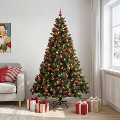 vidaXL Artificial Christmas Tree with Bauble 180 cm 300 LEDs 1