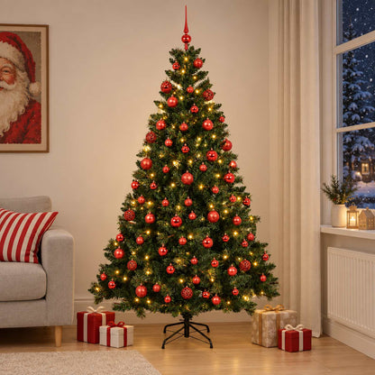 vidaXL Artificial Christmas Tree with Bauble 180 cm 300 LEDs 3