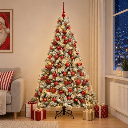 vidaXL Artificial Christmas Tree with Bauble 240 cm 300 LEDs 3