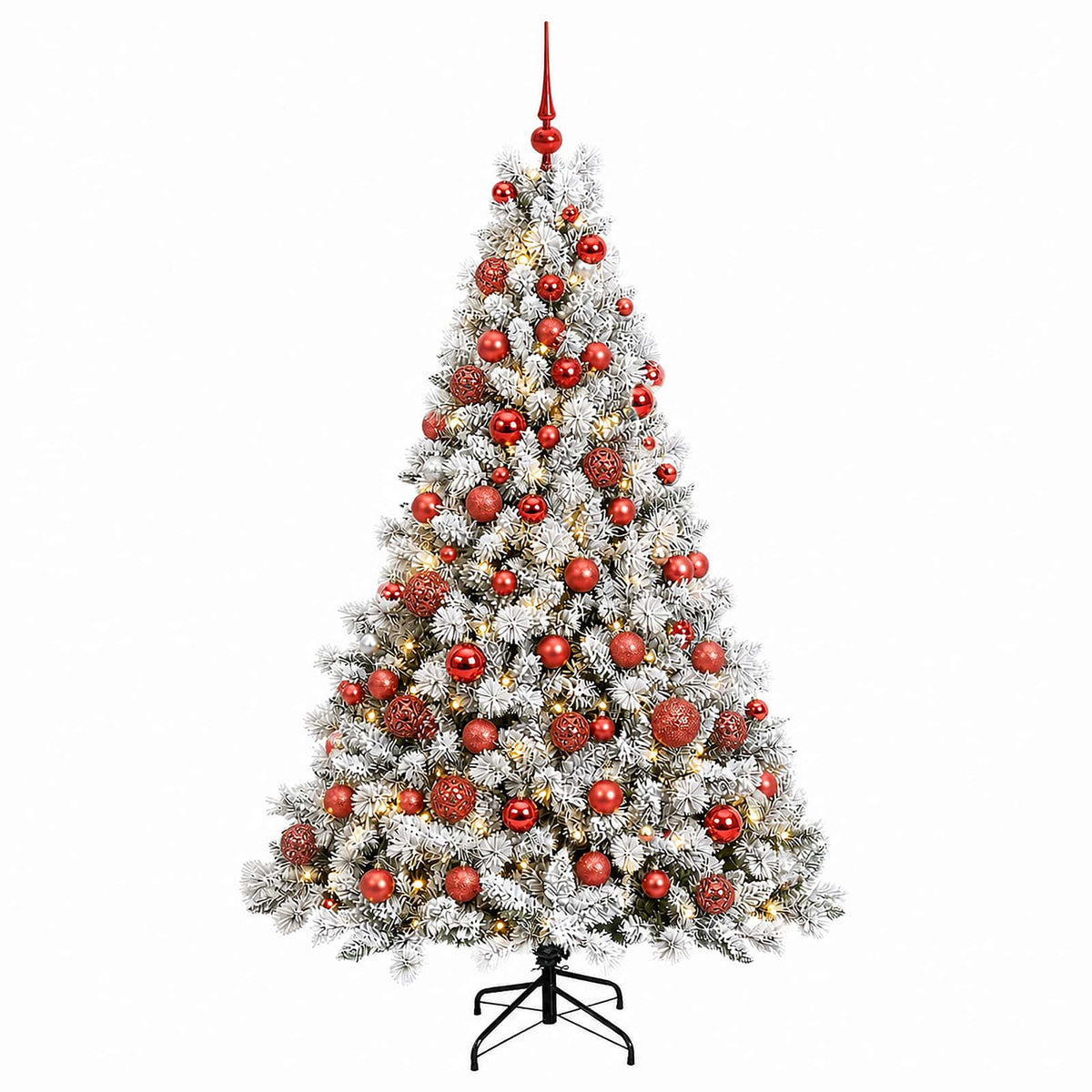vidaXL Artificial Christmas Tree with Bauble 240 cm 300 LEDs 4