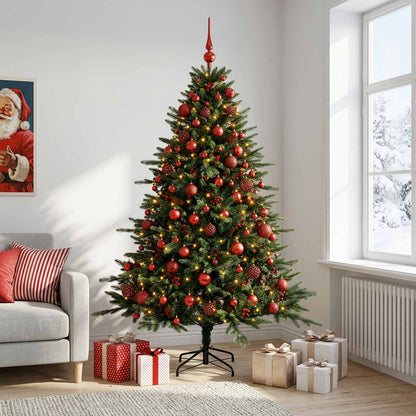 vidaXL Artificial Christmas Tree with Bauble 180 cm 300 LEDs 1