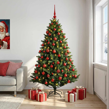 vidaXL Artificial Christmas Tree with Bauble 210 cm 300 LEDs 3