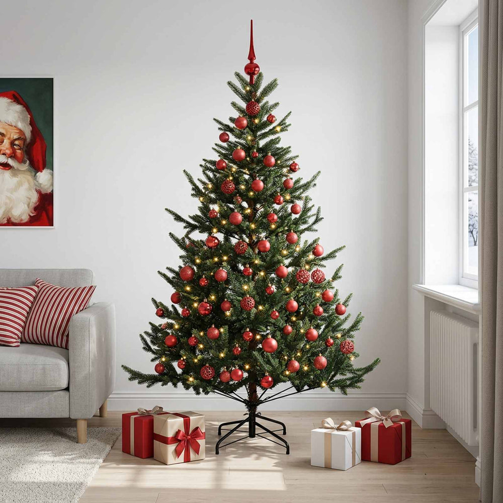 vidaXL Artificial Christmas Tree with Bauble 180 cm 300 LEDs