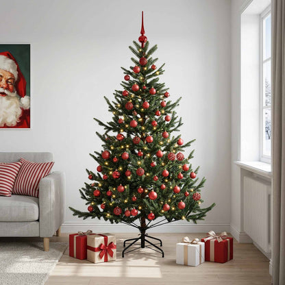 vidaXL Artificial Christmas Tree with Bauble 180 cm 300 LEDs 1