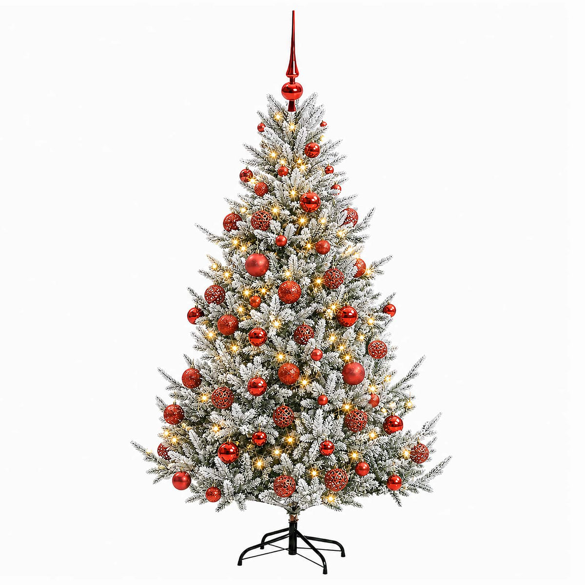 vidaXL Artificial Christmas Tree with Bauble 180 cm 300 LEDs 4