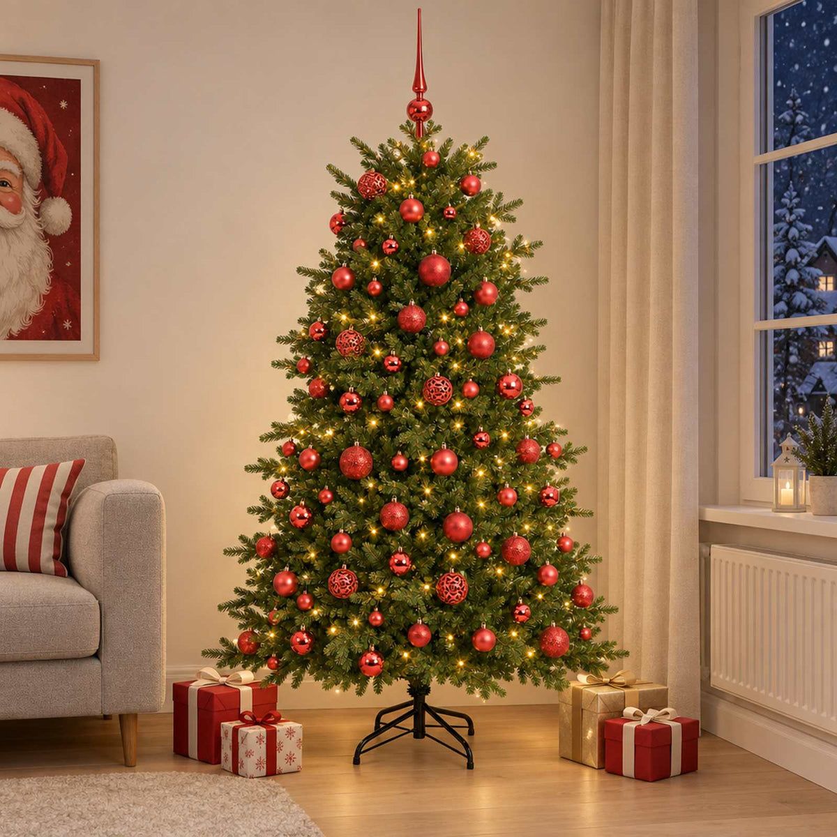 Artificial Christmas Tree Bauble LEDs