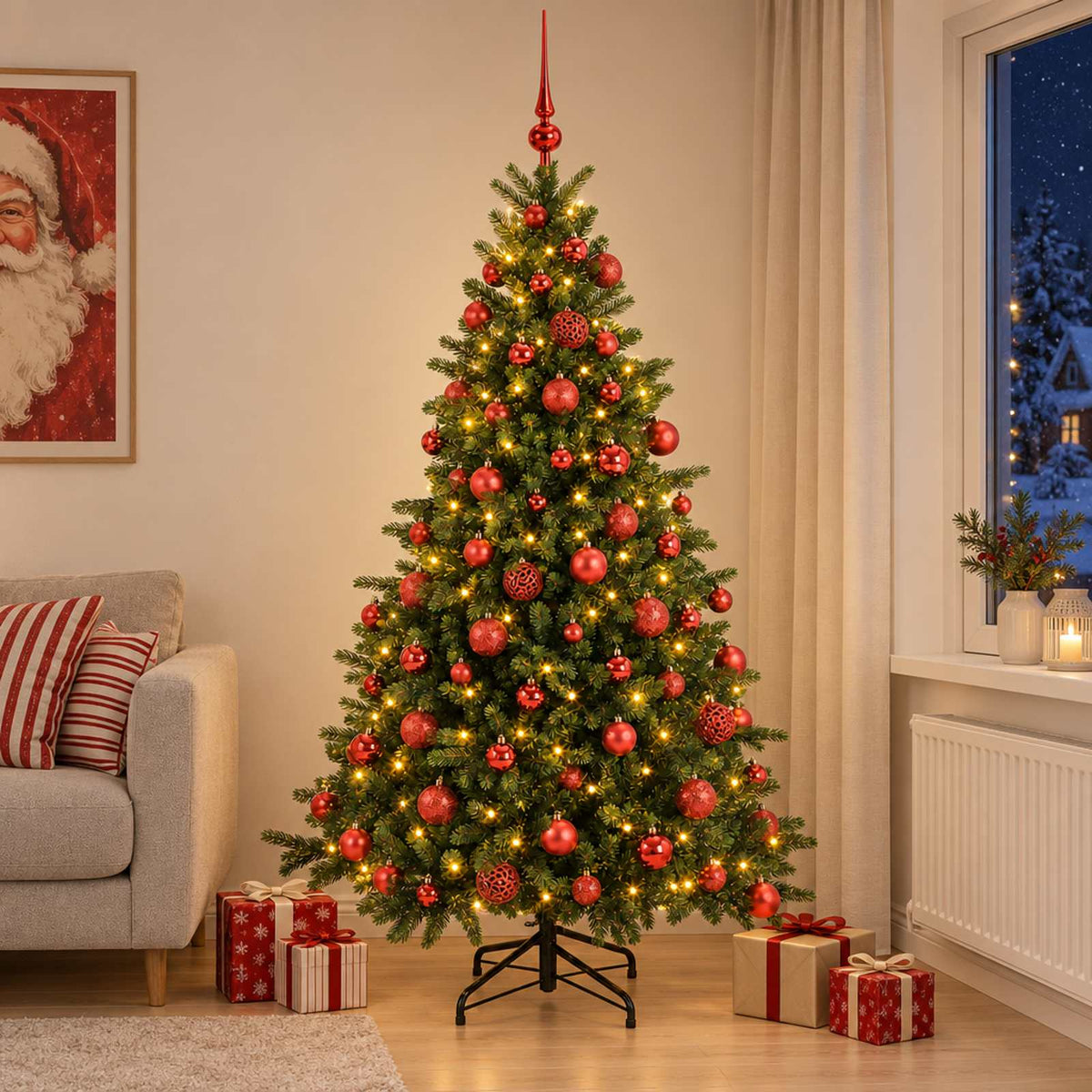 Artificial Christmas Tree Bauble LEDs