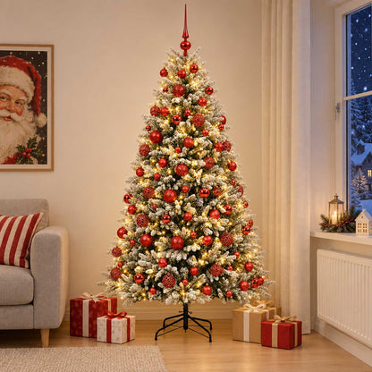 vidaXL Artificial Christmas Tree with Bauble 180 cm 300 LEDs 3