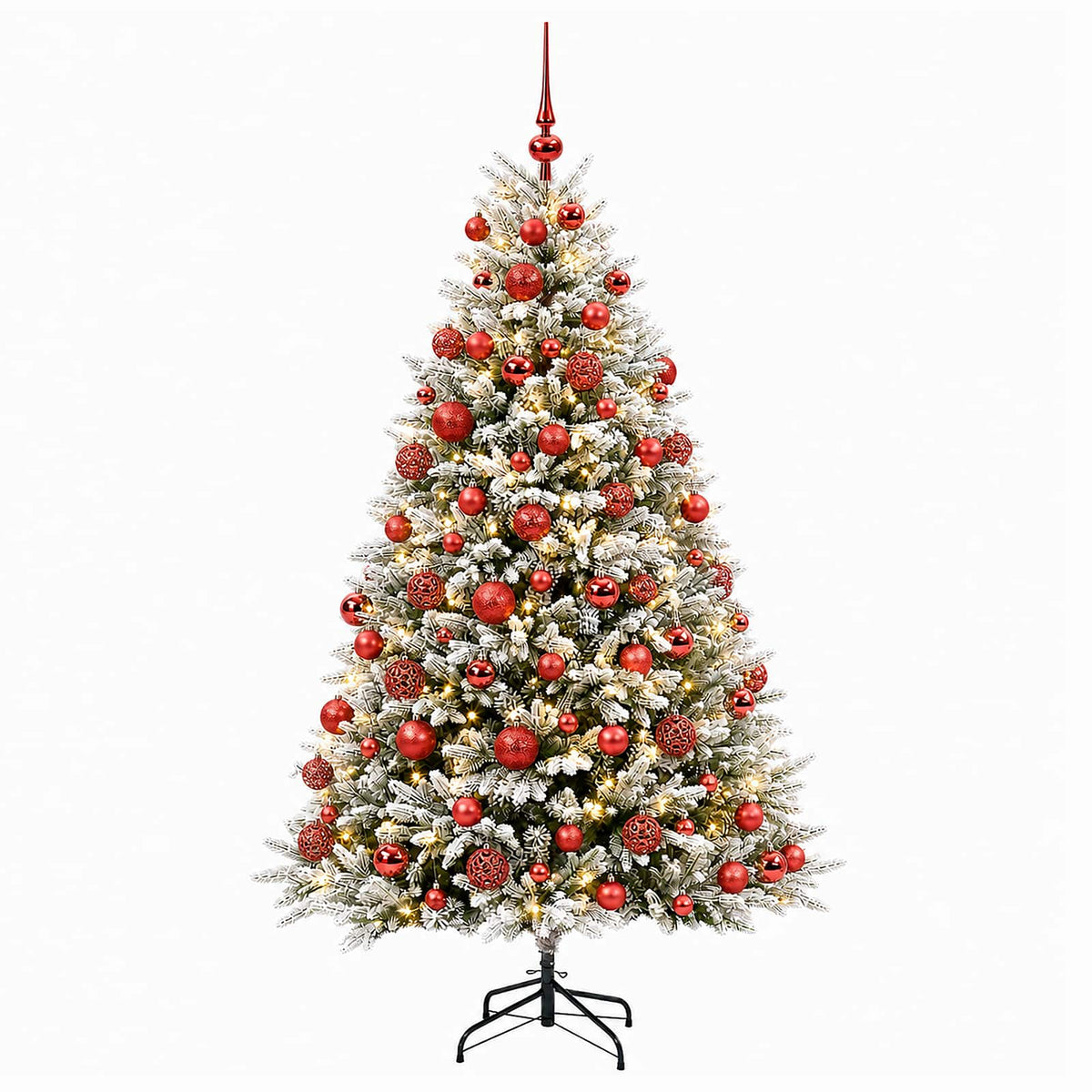 vidaXL Artificial Christmas Tree with Bauble 210 cm 300 LEDs 4