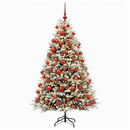 vidaXL Artificial Christmas Tree with Bauble 210 cm 300 LEDs 4