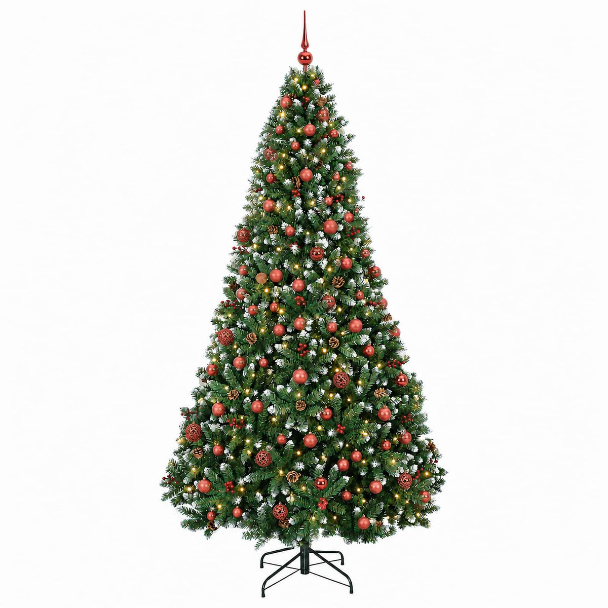 vidaXL Artificial Christmas Tree Green with Bauble 210 cm 300 LEDs 4