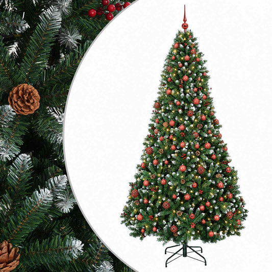 Artificial Christmas Tree Green Bauble LEDs