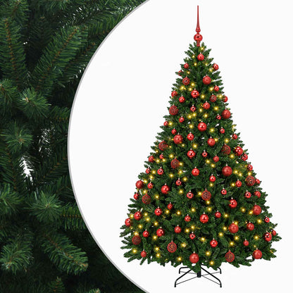 vidaXL Artificial Christmas Tree Mid-green with Bauble 180 cm 300 LEDs 2