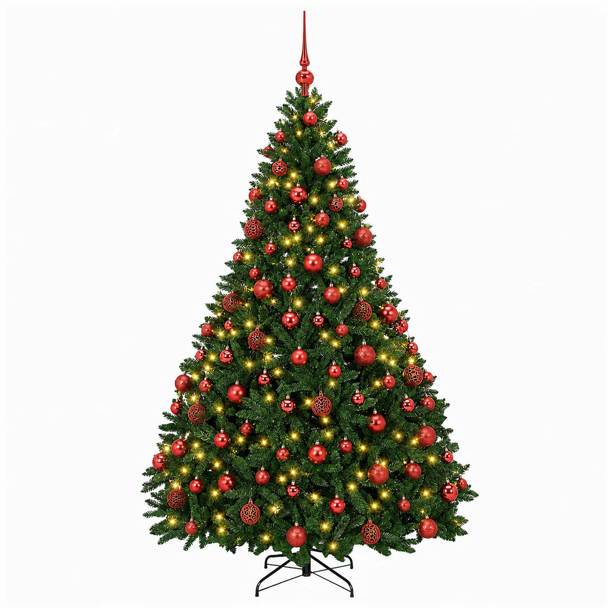 vidaXL Artificial Christmas Tree Mid-green with Bauble 180 cm 300 LEDs 4