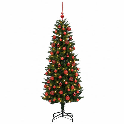 vidaXL Artificial Christmas Tree with Bauble 240 cm 300 LEDs 4