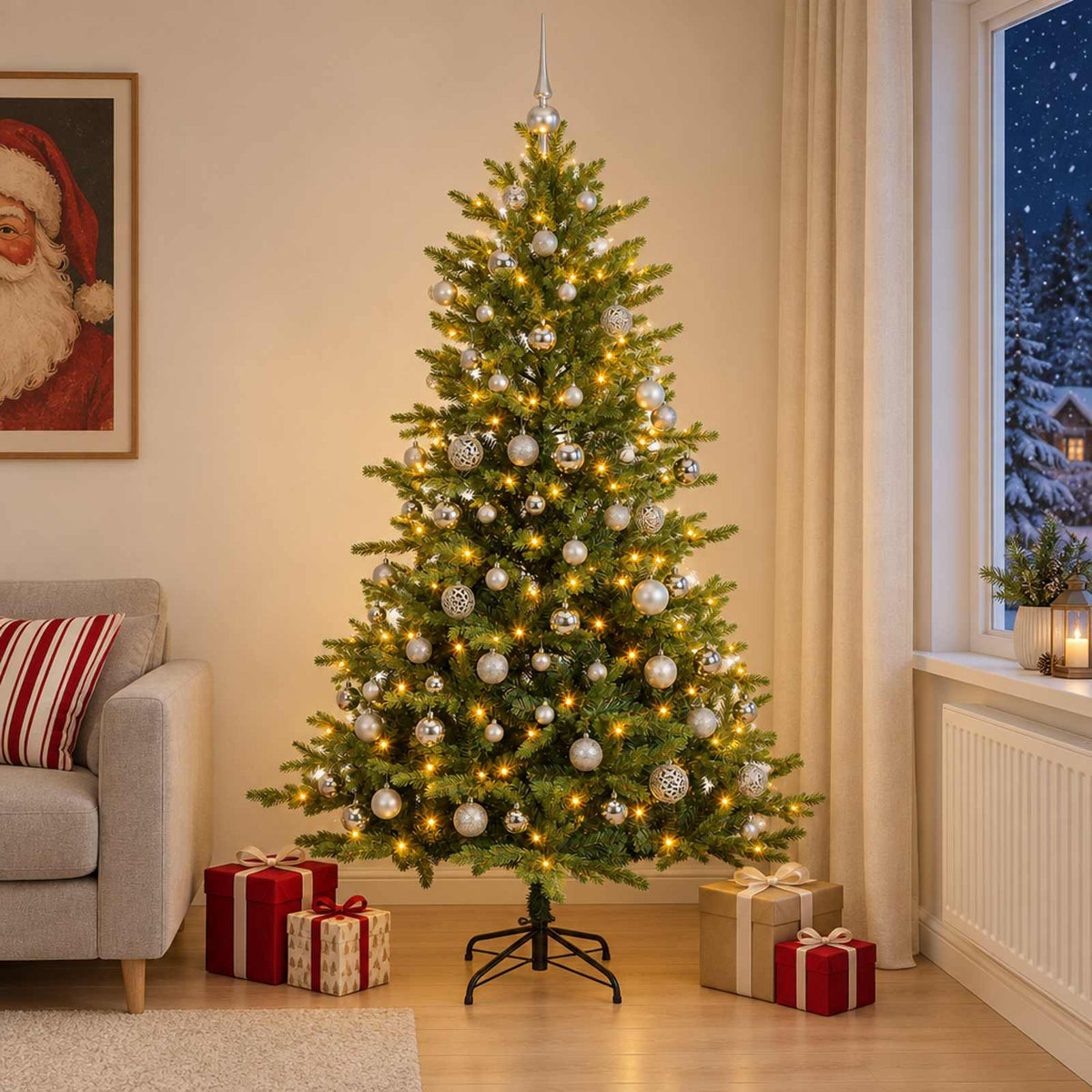 Artificial Christmas Tree Bauble LEDs