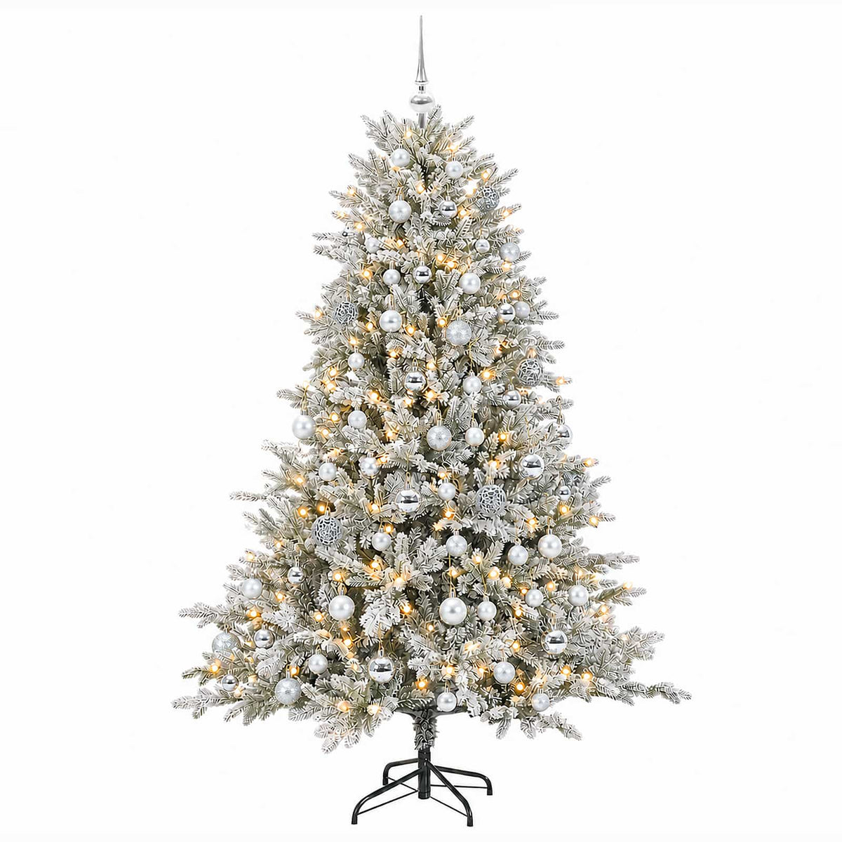vidaXL Artificial Christmas Tree with Bauble 240 cm 300 LEDs 4