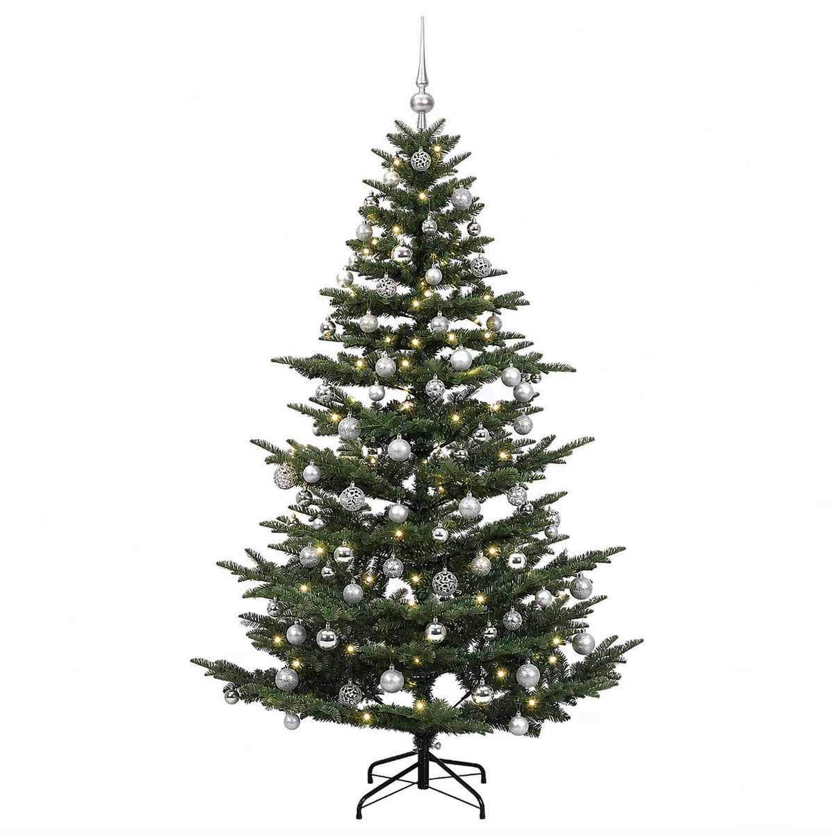 vidaXL Artificial Christmas Tree with Bauble 180 cm 300 LEDs 4