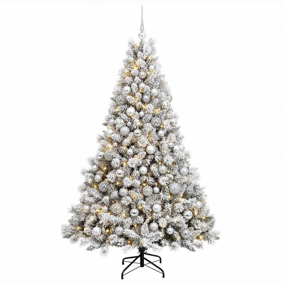 vidaXL Artificial Christmas Tree with Bauble 180 cm 300 LEDs 4