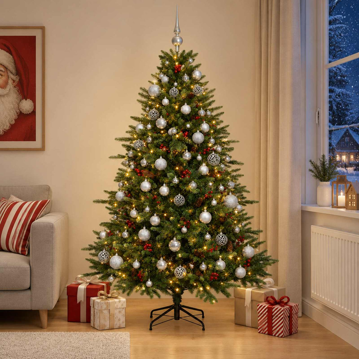 Artificial Christmas Tree Bauble LEDs