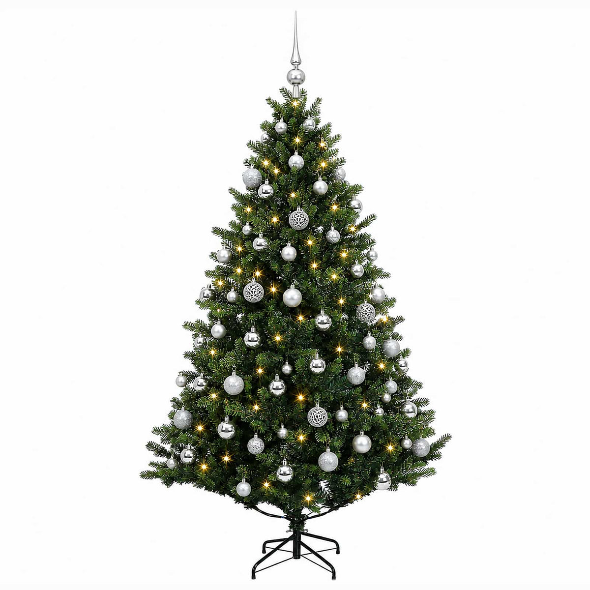 vidaXL Artificial Christmas Tree with Bauble 240 cm 300 LEDs 4