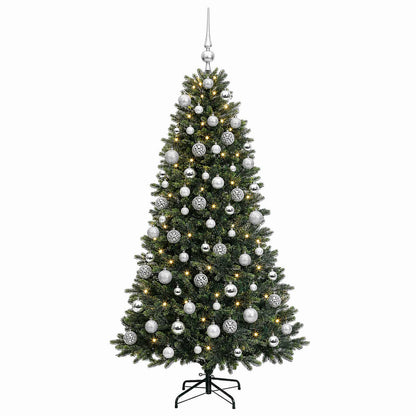 vidaXL Artificial Christmas Tree with Bauble 210 cm 300 LEDs 4