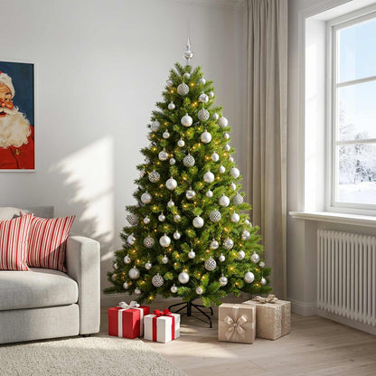 vidaXL Artificial Christmas Tree with Bauble 240 cm 300 LEDs 3